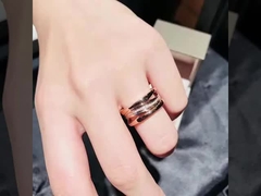Four Band B Zero1 / Zaha Hadid Ring Rose Gold For Enterprise Banquet luxury jewelry accessories