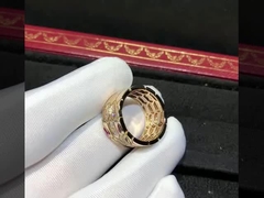 Glamorous 18K Gold Ruby And Diamond Ring luxury jewelry brands Serpenti Ring