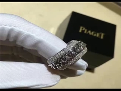 Piaget 18K Gold Diamond Ring , Luxury 18K White Gold Diamond Band Diamond Jewelry Factory
