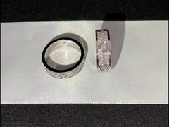 Round Unisex White Gold Diamond Ring Clarity Mirror Quality Brand