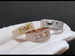 Fully Handcrafted Jewelry / 18 Carat Yellow Gold Diamond Band